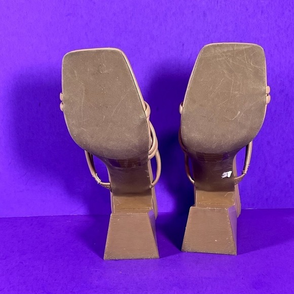 ABound Austyn Tan Mocha Strappy Block Heel Sandal Women's Shoe Size 8 - Picture 7 of 9